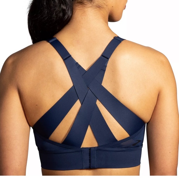 Brooks Women's  Drive Interlace Sports Bra Running Blue - Picture 3 of 5
